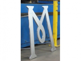 1” Lasered Aluminum -M- Sign